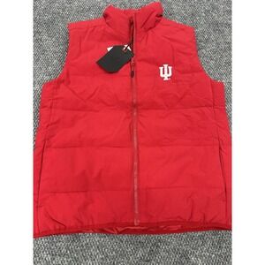 Indiana Hoosiers Women's Medium Full Zip Insulated Puffer Vest Jacket Antigua